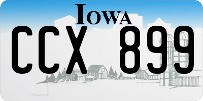 IA license plate CCX899