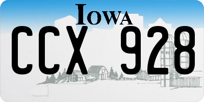 IA license plate CCX928