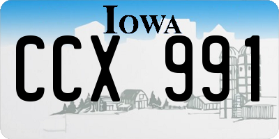 IA license plate CCX991