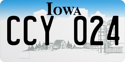IA license plate CCY024