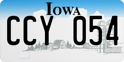 IA license plate CCY054