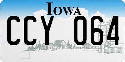 IA license plate CCY064