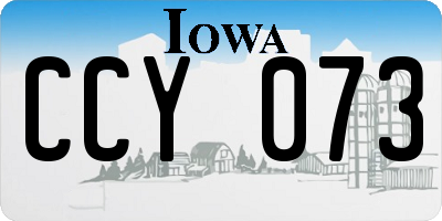 IA license plate CCY073