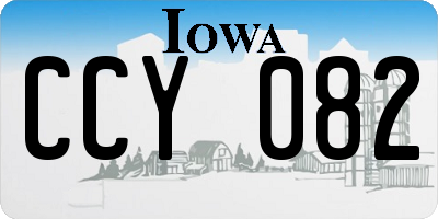 IA license plate CCY082