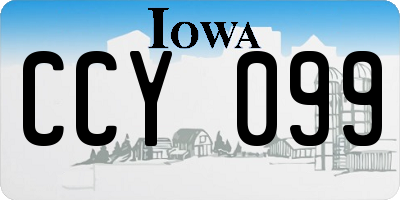 IA license plate CCY099
