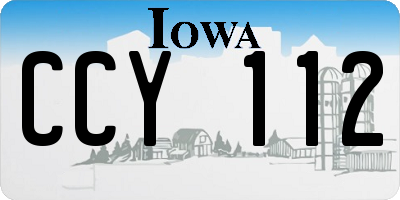 IA license plate CCY112