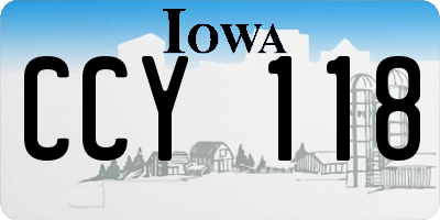 IA license plate CCY118