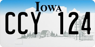 IA license plate CCY124