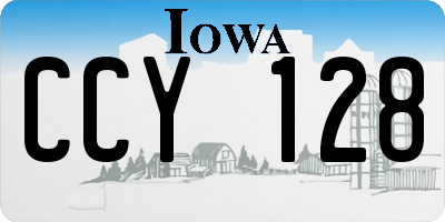 IA license plate CCY128