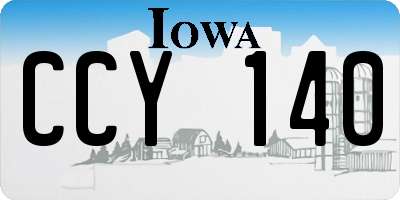 IA license plate CCY140