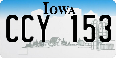 IA license plate CCY153