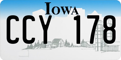 IA license plate CCY178