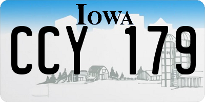 IA license plate CCY179
