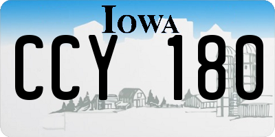 IA license plate CCY180