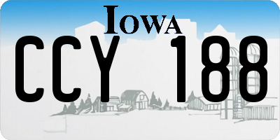 IA license plate CCY188