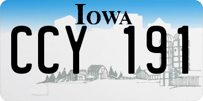 IA license plate CCY191