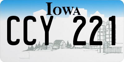 IA license plate CCY221