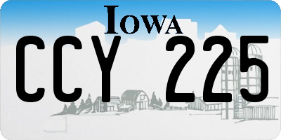 IA license plate CCY225