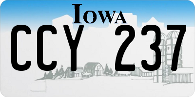 IA license plate CCY237