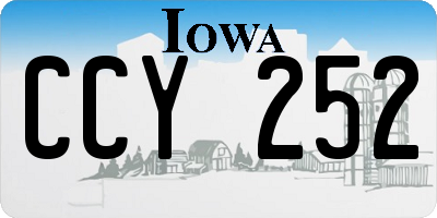 IA license plate CCY252