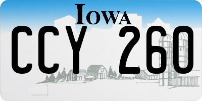 IA license plate CCY260