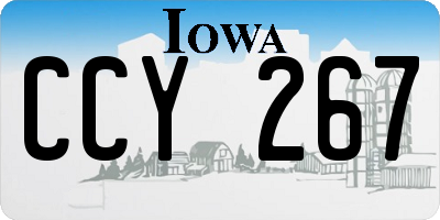 IA license plate CCY267