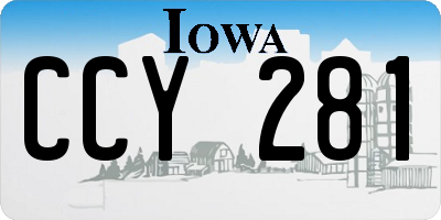 IA license plate CCY281