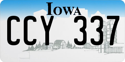 IA license plate CCY337
