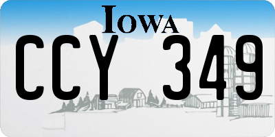 IA license plate CCY349