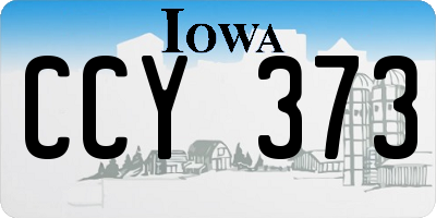 IA license plate CCY373