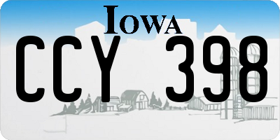 IA license plate CCY398