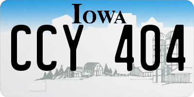 IA license plate CCY404
