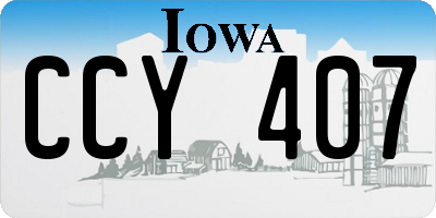 IA license plate CCY407