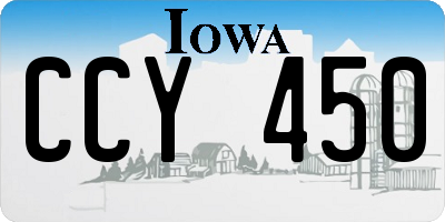 IA license plate CCY450