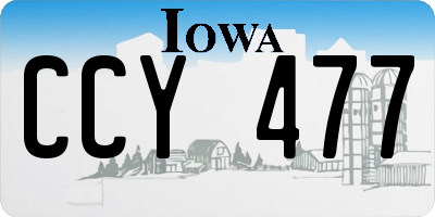 IA license plate CCY477