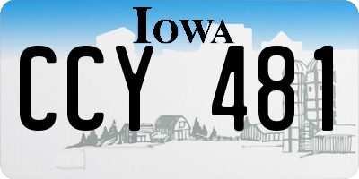 IA license plate CCY481