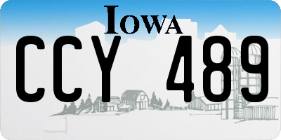 IA license plate CCY489