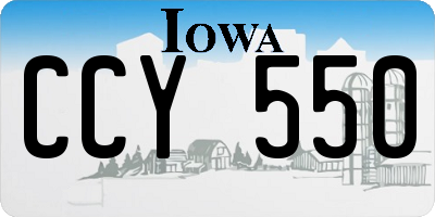 IA license plate CCY550