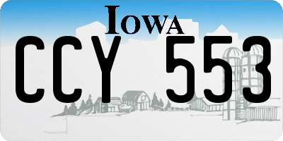 IA license plate CCY553