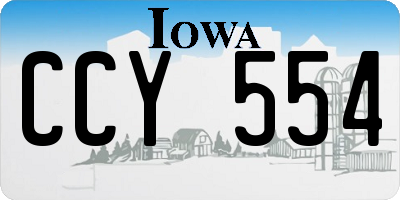 IA license plate CCY554