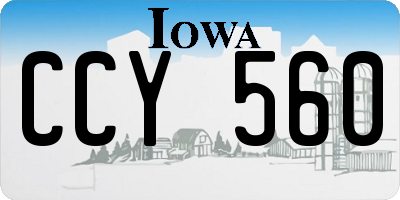 IA license plate CCY560