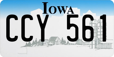 IA license plate CCY561