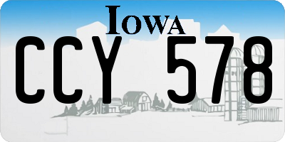 IA license plate CCY578
