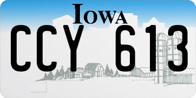 IA license plate CCY613