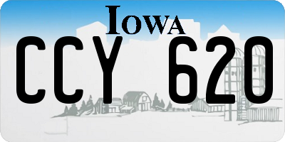 IA license plate CCY620