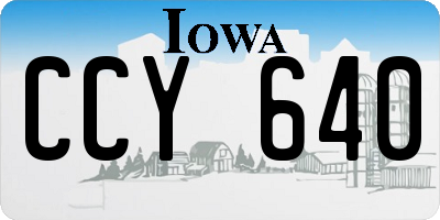 IA license plate CCY640