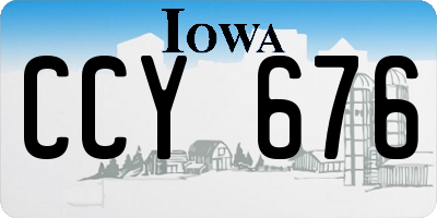IA license plate CCY676