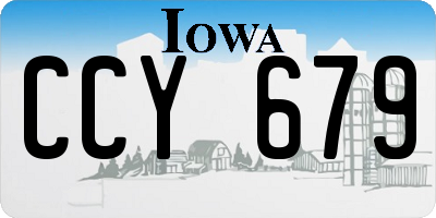 IA license plate CCY679
