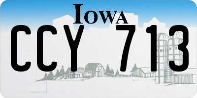 IA license plate CCY713