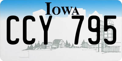 IA license plate CCY795